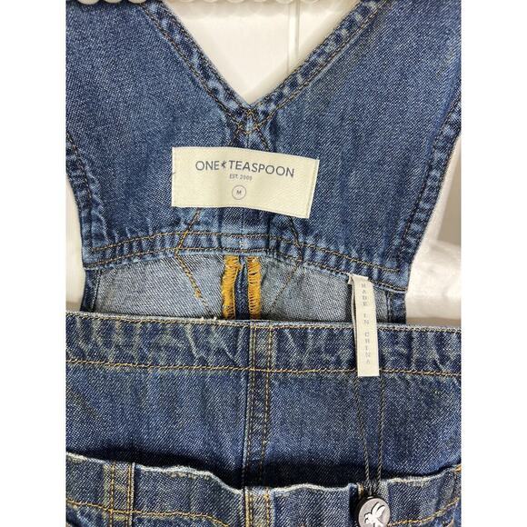 One Teaspoon Mini Stanton Denim Bib Dress in Royal Blue NWT - Picture 6 of 11
